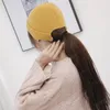 ニットハット秋冬女性ニットカフ済みメロンビーニーキャップファッションストリートヒップホップキャップ韓国の暖かいユッピーボンネット