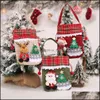 Décorations De Noël Fournitures De Fête De Fête Maison Jardin Dstring Bonbons Cadeau Goodie Sacs Avec Poignées Bonhomme De Neige Renne Santa Sacs Pour Enfants