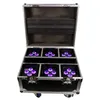 6in1 opladen Flight Case-4x18W Batterij Powered LED Uplight Disco Par Projector voor DJ Lighting