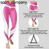 2021 Hot Pink Heart Legginsy Długie spodnie Kobiety Sexy Sportswear Legginsy dla Fitness White Athletic Siłownia Odzież