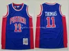 최고 품질의 Mitchell and Ness 농구 Isiah Thomas Jersey 11 Dennis Rodman 33 Dikembe Mutombo 10 Grant Hill 55 Carmelo Anthony 15 VintageBasketball Jerseys