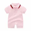 Baby Boys Girls Marca TB Macacão Criança Verão Summer Manga Curta Jumpsuits Infantil Surgindo Collar Onesies Kids Roupas