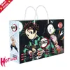 Anime Demon Slayer: Kimetsu Nej Yaiba Lucky Presentväska Toy inkluderar vykort affisch Bae klistermärken Bokmärkesmuffar Gift x0522