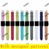 luxury designer Watchbands Watch Band 41mm 45mm 42mm 38mm 40mm 44mm iwatch 2 3 4 5 6 7bands Leather Strap Bracelet Fashion Stripes watchband 224