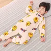 Barnens jumpsuit pyjamas kläder för baby tjejer pojkar barn tecknad djur sömnkläder unisex cosplay pajama vinter hem service 210908