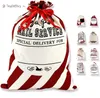 DHL Hot Christmas Santa Sack Große Weihnachts-Leinwand-Geschenk-Tasche mit Kordelzug wiederverwendbar personalisierte beste Geschenk für Xmas-Paket-Speicher BN12