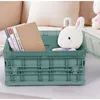 Transparent Foldable Car Storage Boxes with Lids Clothes Underwear Socks Toys File Plastic Storage Organizer Box