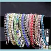 Pulseras de tenis Joyería Bohemia Cz Pulsera de cristal para mujeres Hombres Cubic Zirconia Fiesta Boda Hip Pop Aessories Entrega directa 27143034