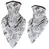 Is Silk Camouflage Triangle Magic Scarves Handduk Utomhus Cykling Vindsköld Taktisk Militärfläktar Wraps Turban Anti-UV Solskyddsmedel Neck Cover Gaiter