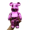 Home Decoration 28Cm 400% Be@rbrick Games Year's Gift Play Model Plating Resin Electronic Games Kids Toys 210910