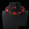 Örhängen Halsband Smycken Satser Vintage African Acrylic Bead Beads Statement Kvinnor Bröllopsfest Aessorie Ne + EA Drop Leverans 2021 TSUS4