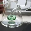 Luminous Ball Glass Bong Nocnural Rotation 7 "Hookhs z 14mm Męski Miska Żółta Tip Bongs Recycler Rig Oil Rig Wax Water Rura Bubbler