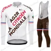 Summer Ag2r French 2021 Team Cycling Jersey Set Clothing Long Sleeve MTB Bike Road Pants Bib Maillot Culotte Fietskleding Ropa Racing Sets