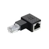 90 graus Ethernet LAN RJ45 Masculino para Feminino Conversor Extender Adapter Cat5 Conector de Cabo de Rede Atacado XBJK2107