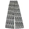 Nomikuma Vintage Tie Dye Bedruckte Hose mit weitem Bein Sommer Stretch Hohe Taille Gerade Hose Kontrastfarbe Retro Pantalones 210514
