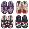 Carozoo Fashion Söt Baby Cow Äkta Läder Soft Sole Toddlers Zapatos Born Skor 0-36m 3-8Y Spädbarn Boys Girls First Walker 211022