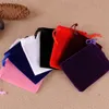 100pcs/lot Drawstring Flannelette Bags Fashion Jewelry Packaging Display Bag Pocket for Wedding Christmas and DIY Craft Accessories