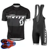 Estate SCOTT Team Maglia da ciclismo da uomo tuta manica corta Camicia da bici pantaloni con bretelle set Quick Dry Traspirante abbigliamento da corsa professionale Taglia XXS-6XL Y21041034