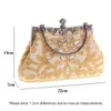 Borsa da sera con perline floreali per donna Pochette e borsette Borse a mano da donna di lusso con diamanti Borsa a tracolla a catena