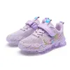 Yaz Sonbahar Kızlar Spor Ayakkabı Bebek Sevimli Karikatür Moda Ayakkabı Prenses Tek Net Net Net Sneakers 210713