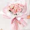 Carta da regalo impermeabile 10 pz / lotto 60X60 CM Confezioni per fioristi Carta brillante Matrimonio Natale Bouquet di fiori di San Valentino Regalo
