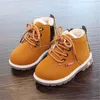 Çocuklar Martin Çizmeler Bebek Ayak Bileği Boot Erkek Kız Ayakkabı Sonbahar Kış Deri Yürüyor Ayakkabı Giyim Boyutu 21-30