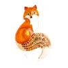 Mode Delicate Rhinestone Emaille Fox Broches Dierlijke Vorm Party Causal Broch Pins Gifts