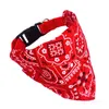 4 color Pet saliva towel telescopic printing triangle towel collar pet products Dog scarf Apparel S M L size T2I52109