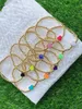 Beaded Strands 10st Gold Color Ball Beads Armband med Emalj Heart Star Charm Colorful Fawn22