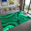 Abstract Marmor Green Bedroom Rug Agate Stone Texture Tryckt vardagsrum Stora flanell golvmattor Area kaffebord 2106262560354