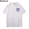 Gradient Flame Hip Hop T-Shirt Men Summer Streetwear Męskie Tshirt Bawełniane Koszulki 210603