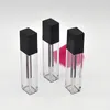 7ml Rensa fyrkantiga flaskor Plast Lip Gloss Tubes Tom Lipgloss Provbehållare Kosmetiska Läppar Glaze Förpackningsflaska