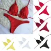 Beachwear verão biquíni sexy bandage brasileiro top tanga set mulheres praia push-up swimwear maiô