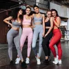 Sport Outfit for Woman Quick Dry Yoga Set Suit Fitness Clothing Workout Gym Clothes Ensemble Femme Red Pink Gray 210802