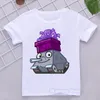 10 pezzi = 1 pacchetto all'ingrosso T-shirt per ragazzi di recente divertente serbatoio stampa grafica abbigliamento per bambini maglietta di moda estiva maglietta per ragazzo hiphop top simpatico cartone animato per ragazzi vestiti