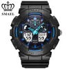 Armbandsur Smael Mens Klockor Top Fashion Casual Quartz Watch Men Sport s Led Digital Relogio Masculino