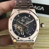 3A K8F 41mm Asya 2813 Otomatik Erkekler İzle Siyah İç İskelet Arama Tourbillon 316L Çelik SS Kılıf ve Bilezik Sapphire Watches 206P