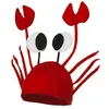 Kırmızı ıstakoz Yengeç Deniz Hayvan Şapkası Komik Noel Hediye Kostümü Aksesuar Yetişkin Çocuk Kap Mutlu Yıl 211103