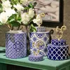 Vasi Vasi classici in porcellana blu e bianca Vasi in ceramica Vasi da fiori Decorazione soggiorno Decorazioni per la casa vintage