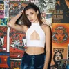 Frauen Sexy Sommer SleevelNight Club Tragen Tank Tops Neue Mädchen Westen Crop Top Criss-cross Aushöhlen Dame Tanks neckholder X0507