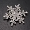 Pins, Brooches Women's Luxury Snowflake Sparkling Brooch Pin Elegant Crystal And Fahsion Rhinestone Wedding Bridal Jewelry For Girls