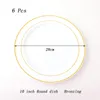 Disposable Dinnerware Plastic Dinner Plate Party Tableware Set Wedding Birthday Supplies Kitchen Utensils Outdoor Picnic Saucer