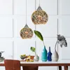 Modern Pendant Lamp 3D Fireworks Colorful Plated Glass Ball Decorated Bar Dining Kitchen Hanging Lamp