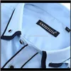 Męskie Podwójne Kołnierz Projekt Solidna Z Długim Rękawem Mężczyźni Sukienka Slim Fit ButtonDown White Office Smart Casual Męskie Koszule robocze 9W1VU Svzry