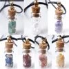 Reiki guérison coloré pierre naturelle gravats 7 Chakra Orgone énergie pendentif souhaitant bouteille collier pour femmes hommes bijoux