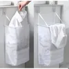 Vägg hängande tvätt hämma utrymme sparar stark krok kläder leksak förvaring väska hem garderob arrangör hopfällbar tvättkorg