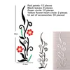 Spiegel Pflanze Hanato Blumen 3D Badezimmer Home Decor Acryl Wand DIY Spiegel Lrregular Reflektierende Wohnzimmer Dekoration Salon Aufkleber