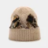 Beanie / crâne caps beanie femme chapeau hiver tricot hip hop brim automne chaud accessoire de ski extérieur