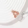 Fits Pandora Sterling Silver Bracelet 20pcs Rose Gold Crown Pumpkin Carriage Crystal Beads Charms For European Snake Charm Chain Fashion DIY Jewelry Wholesale