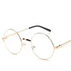 Fantasche di occhiali da sole di moda 2021 Frame di metallo retrò vintage vetri di lenti nerd geek occhiali per occhiali occhiali neri oversize circola
